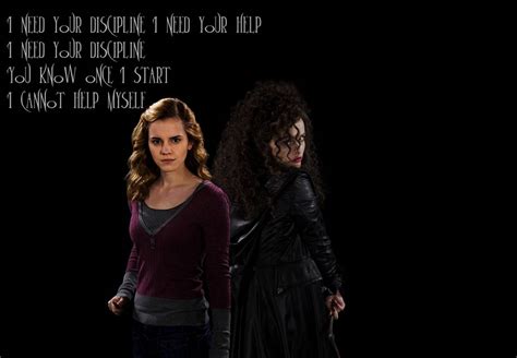Hermione felt her head being wrenched back and forth as Bellatrix looked for any sign that they may be related. . Bellatrix is possessive of hermione fanfic